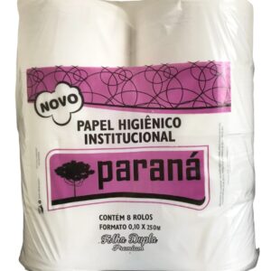 Papel Higienico rolao folhas duplas Parana Fardo 8x250m Extra Luxo 100% Celulose V.