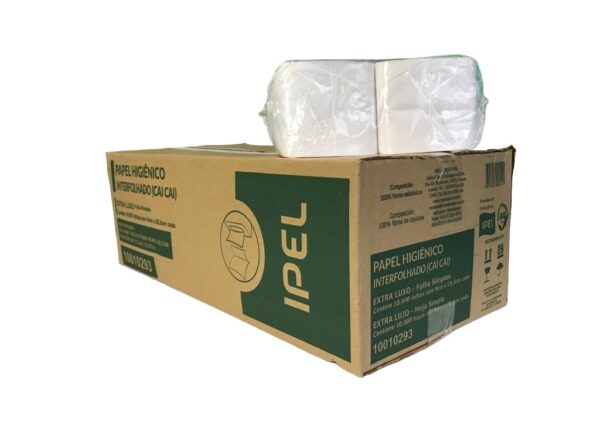 Papel Higienico Caicai Interfolhas IPEL 10000 Folhas Simples 100100293
