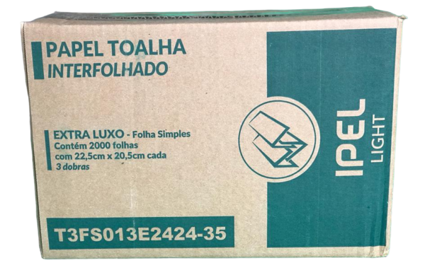 Papel Toalha Interfolhas Super Luxo Premium 3 Dobras Caixa 2000folhas T3FS013E2424-35