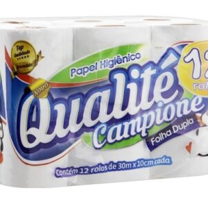 Papel Higienico Folha Dupla Qualite Campione IPEL Pacote c/12 Rolos