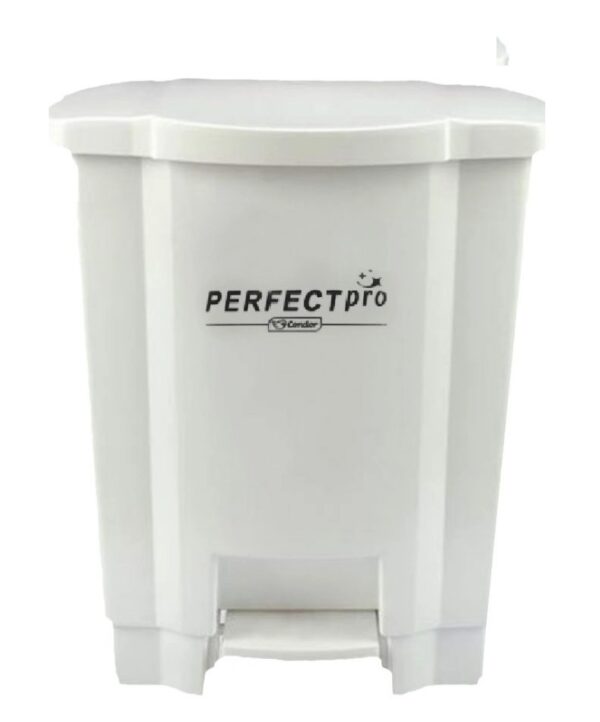 Lixeira Cesto de Lixo Com Pedal Branca Perfect Pro 50L