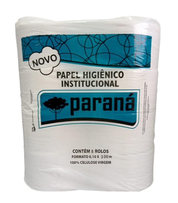 Papel Higiênico Institucional Rolão Extra Luxo Virgem Fardo 8 Rolos x 300m F. S. Paraná