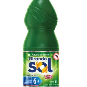 Alvejante Com Cloro Agua Sanitária Girando Sol Frasco 1L