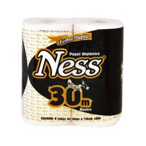 Papel Higienico Folha Dupla Ness Ipel Pacote c/04 Rolos x 30m