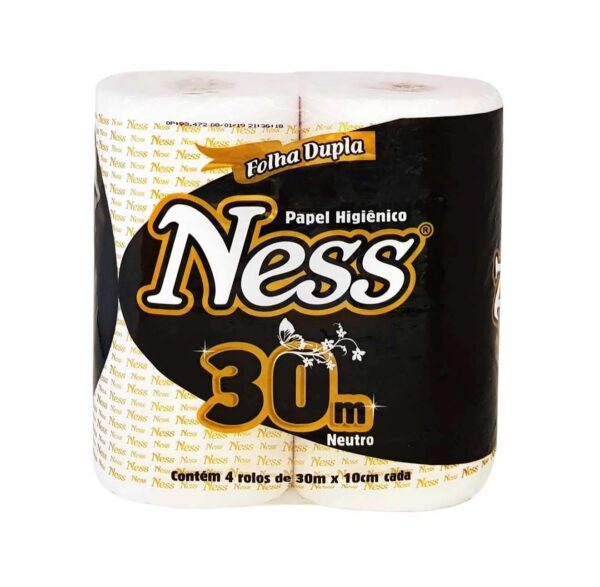 Papel Higienico Folha Dupla Ness Ipel Pacote c/04 Rolos x 30m