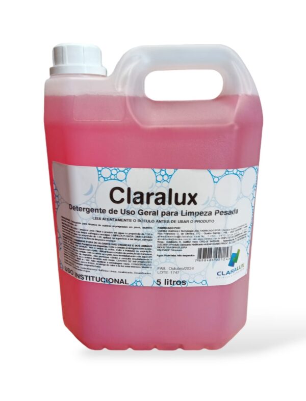 Detergente Uso Geral Claralux Limpeza Pesada 5L