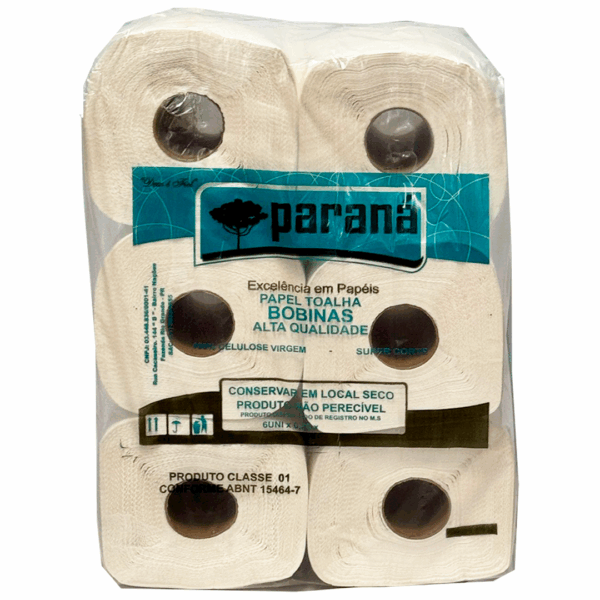 Papel Toalha Bobina Celulose 20g 6x200m – Paraná (Embalagem Azul) - Imagem 2