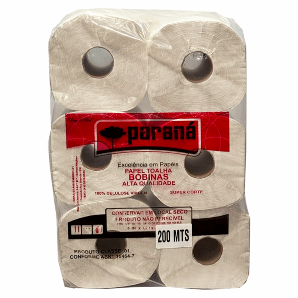 Papel Tolha Bobina Cambará/Auto 28g 6x200m – Paraná (Embalagem VML) - Imagem 2