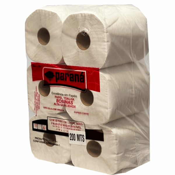 Papel Tolha Bobina Cambará/Auto 28g 6x200m – Paraná (Embalagem VML)