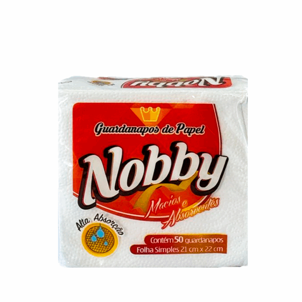 Guardanapo Folha Simples 21x22cm – Pacote c/50 – Nobby Ipel (Embalagem VML)