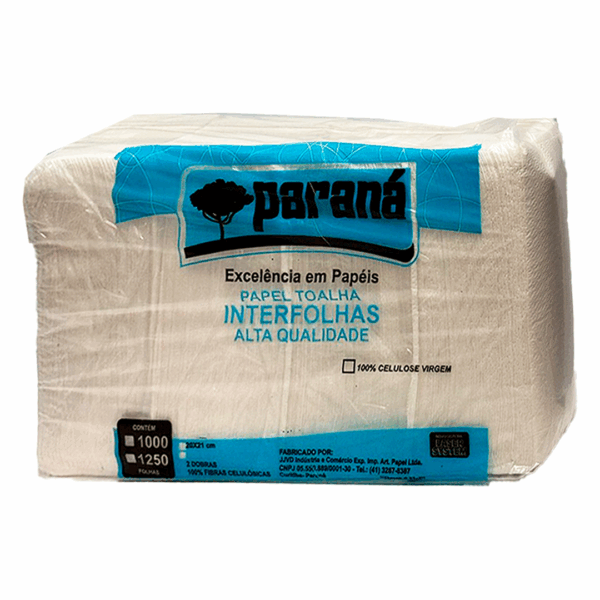 Papel Toalha Interfolhas 100% Celulose 20x21cm c/1000 – Paraná (Embalagem Transparente, Pacote) - Imagem 2
