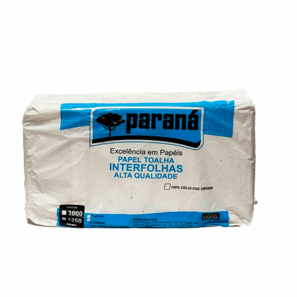 Papel Toalha Interfolhas Celulose c/1000 – Paraná 20x21cm (Embalagem Azul Leitoso) - Imagem 2
