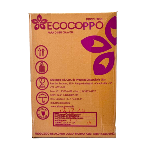 21- COPO DESCART PLAST 180ML PP PCT C100 UN - ECOCOPPO CAIXA COM 2500 COPOS 25X100